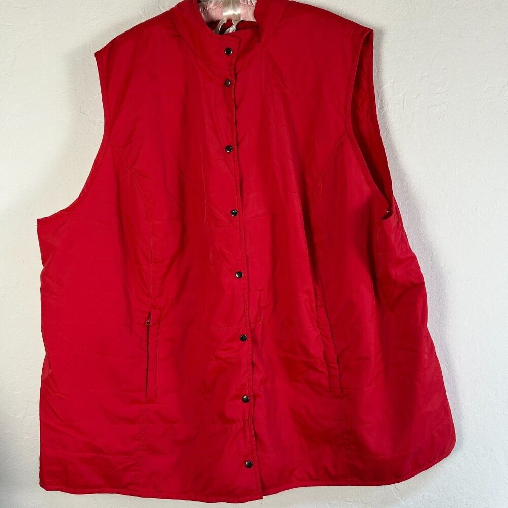 Avenue Women Red Quilted Puffer Vest Plus Size 30/32 Lightweight Jacket Packable
